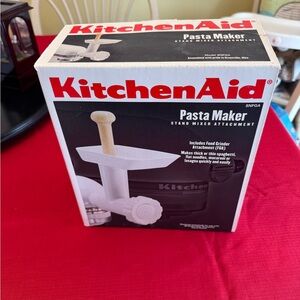 KitchenAid Red and White Pasta Maker Attachment